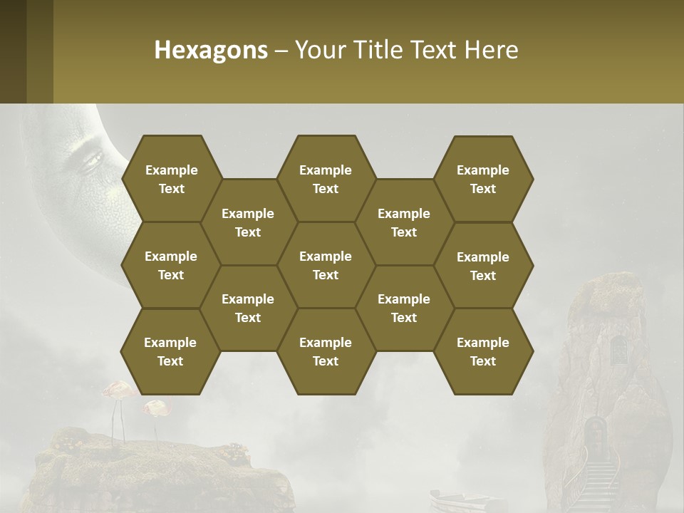 A Man Is Sitting On The Moon In The Sky PowerPoint Template