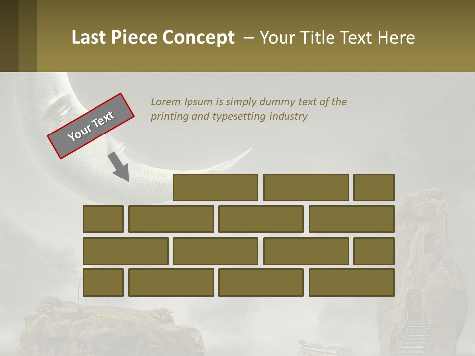 A Man Is Sitting On The Moon In The Sky PowerPoint Template