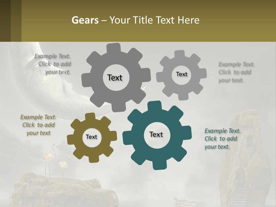 A Man Is Sitting On The Moon In The Sky PowerPoint Template