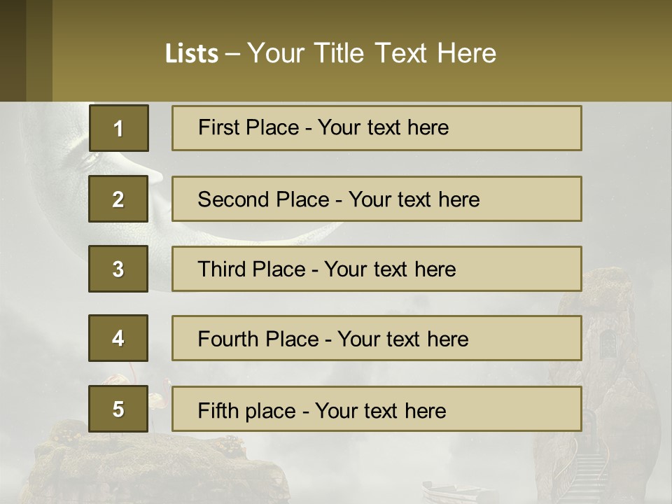 A Man Is Sitting On The Moon In The Sky PowerPoint Template
