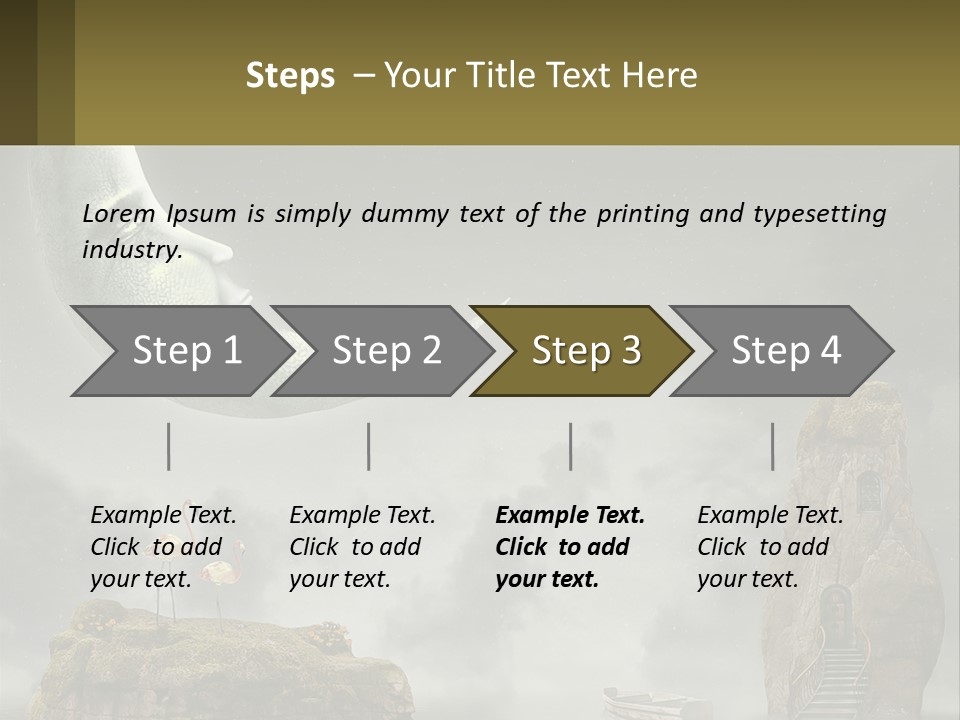 A Man Is Sitting On The Moon In The Sky PowerPoint Template
