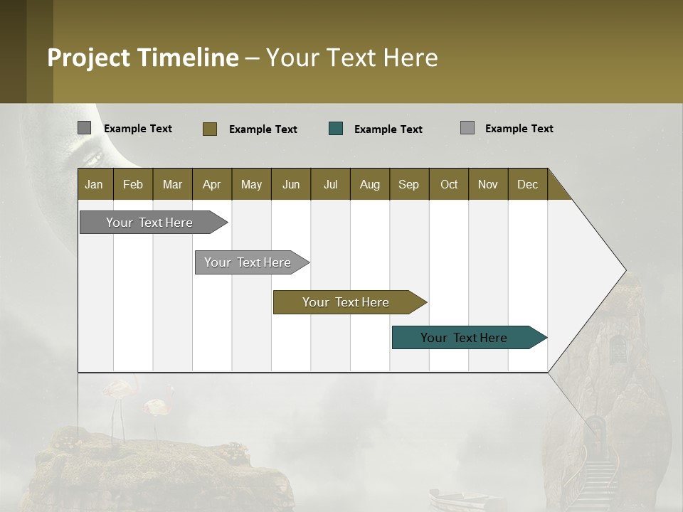 A Man Is Sitting On The Moon In The Sky PowerPoint Template