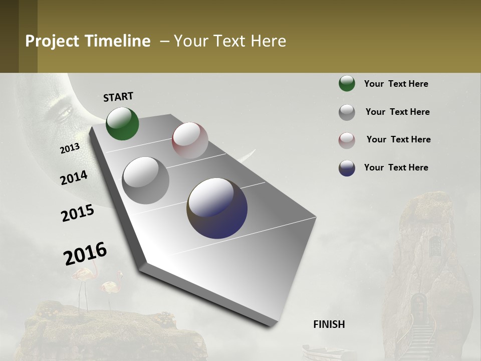 A Man Is Sitting On The Moon In The Sky PowerPoint Template