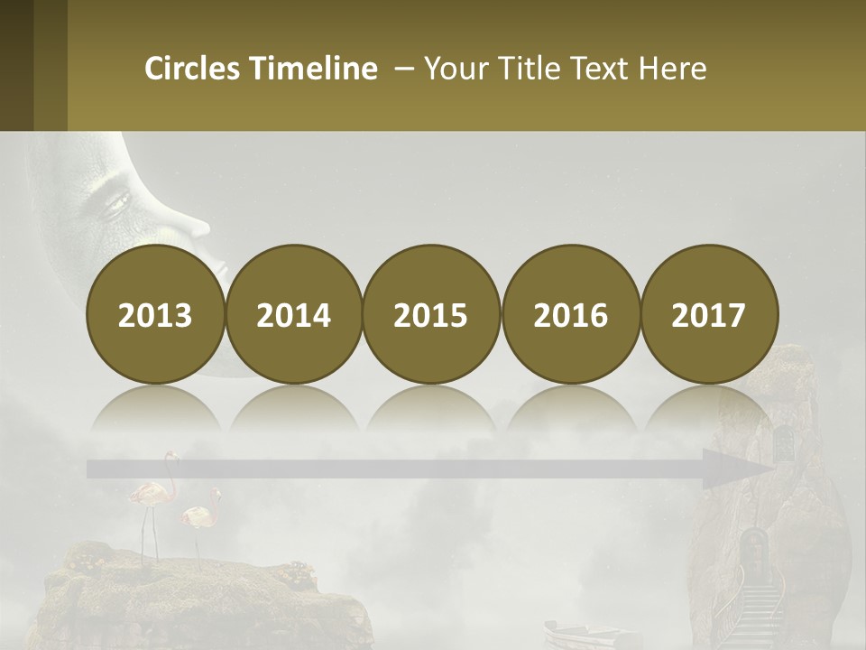 A Man Is Sitting On The Moon In The Sky PowerPoint Template