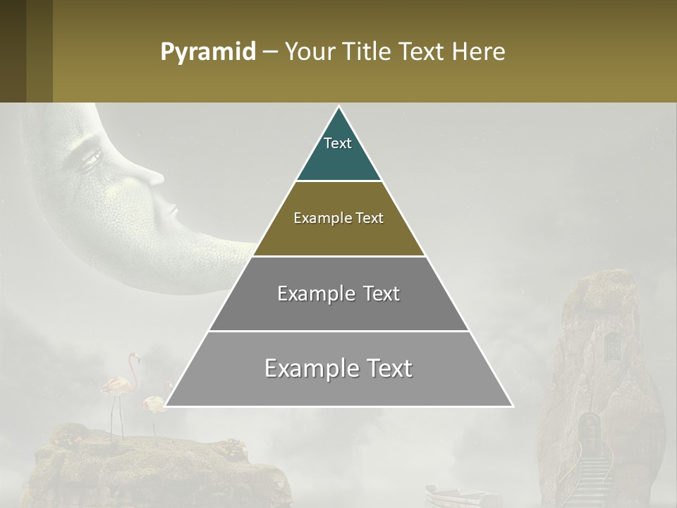 A Man Is Sitting On The Moon In The Sky PowerPoint Template