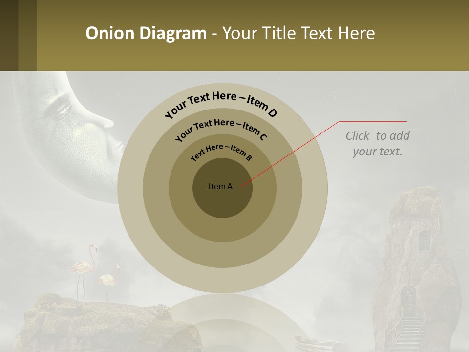 A Man Is Sitting On The Moon In The Sky PowerPoint Template