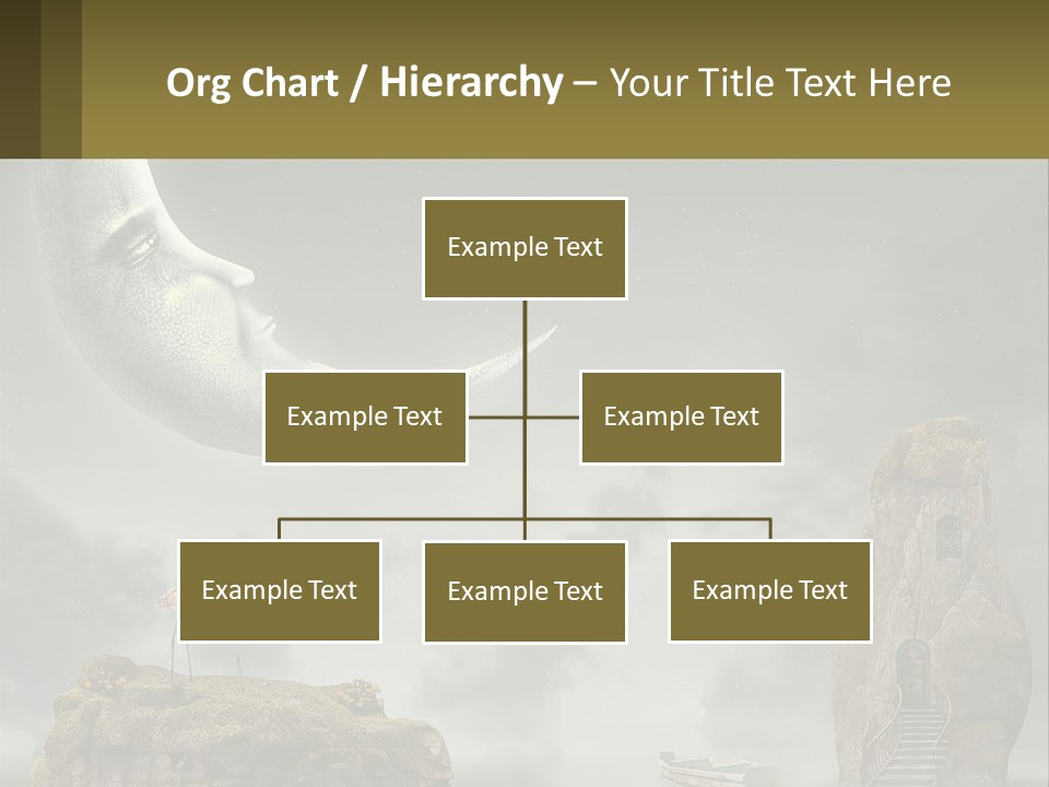 A Man Is Sitting On The Moon In The Sky PowerPoint Template