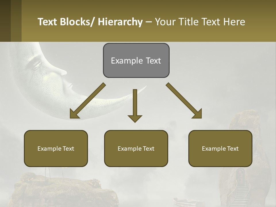 A Man Is Sitting On The Moon In The Sky PowerPoint Template