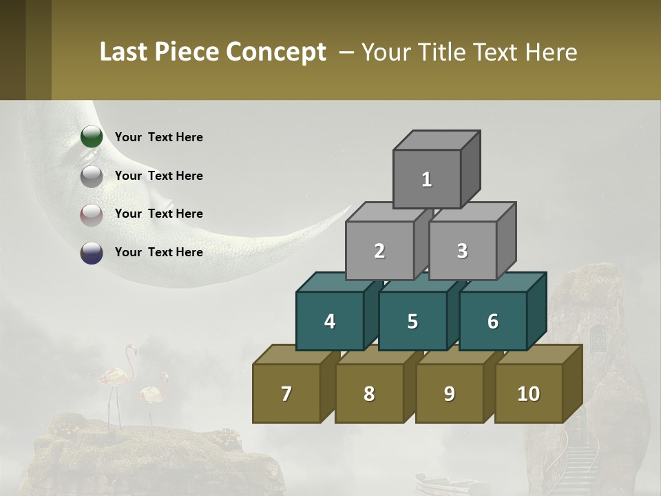 A Man Is Sitting On The Moon In The Sky PowerPoint Template