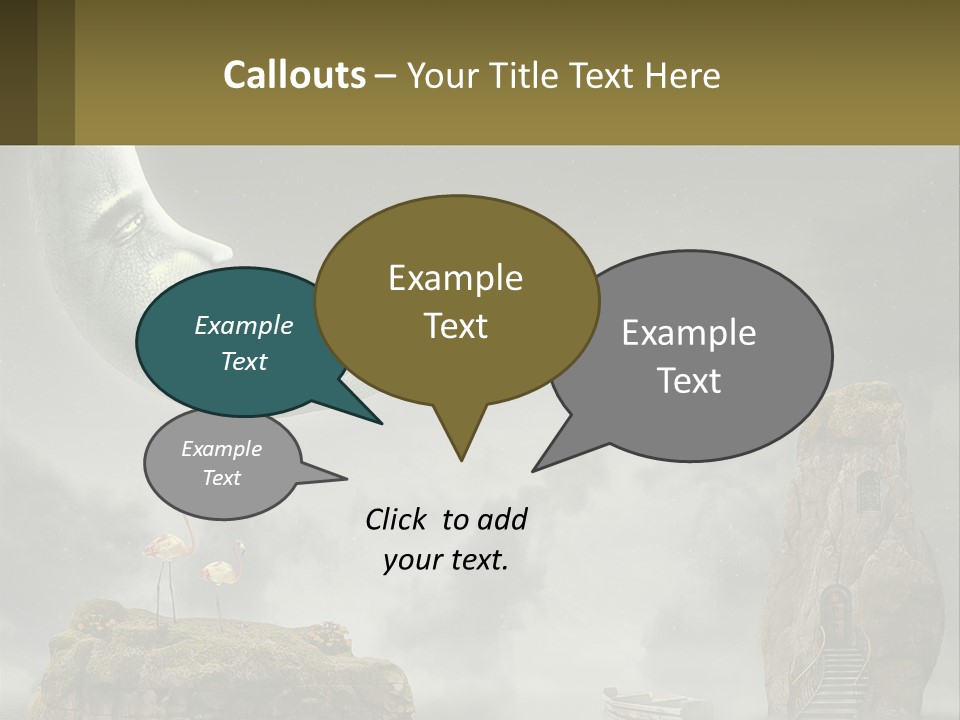 A Man Is Sitting On The Moon In The Sky PowerPoint Template