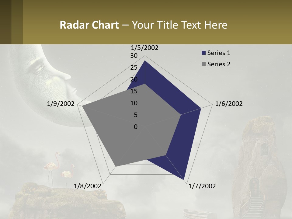 A Man Is Sitting On The Moon In The Sky PowerPoint Template