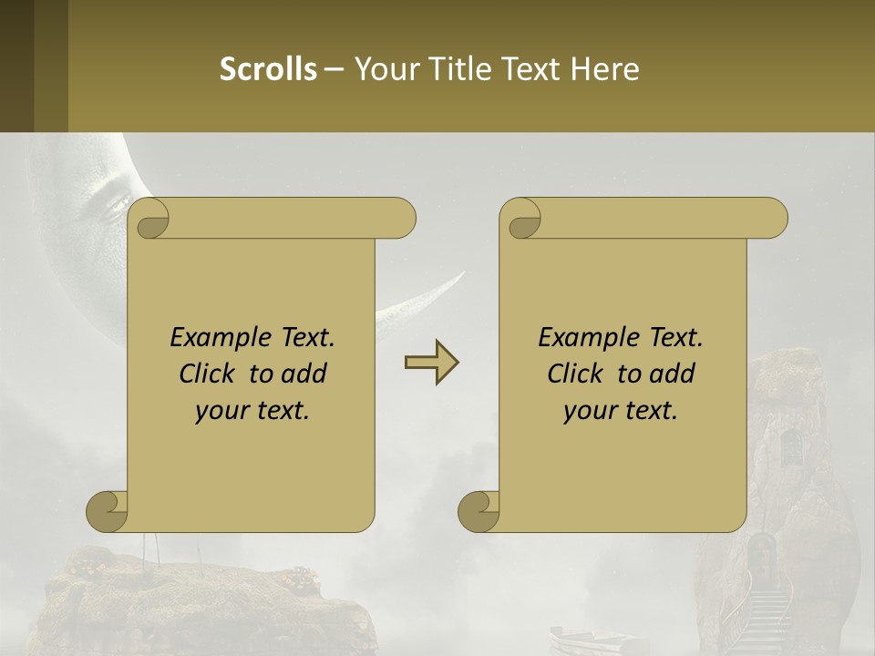 A Man Is Sitting On The Moon In The Sky PowerPoint Template