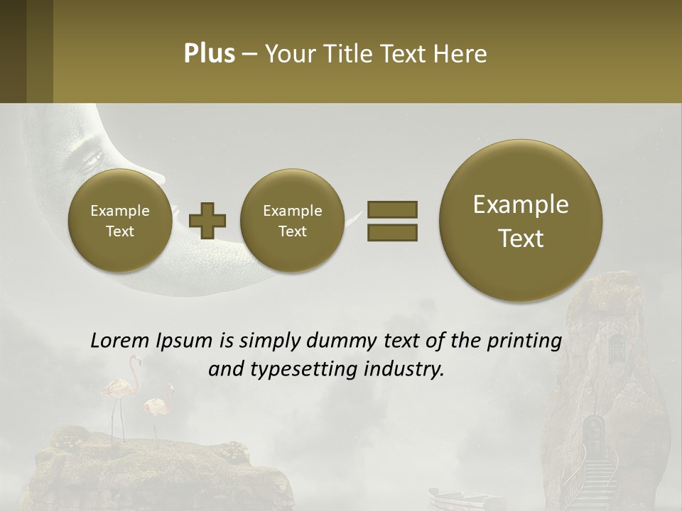 A Man Is Sitting On The Moon In The Sky PowerPoint Template