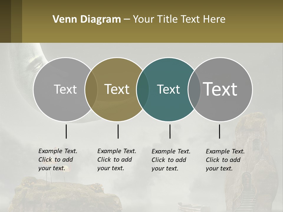 A Man Is Sitting On The Moon In The Sky PowerPoint Template