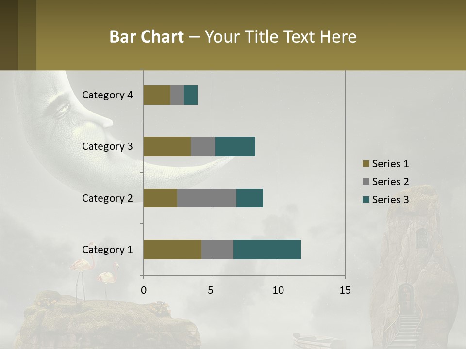A Man Is Sitting On The Moon In The Sky PowerPoint Template