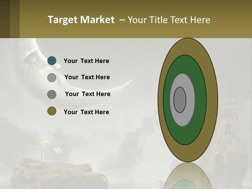 A Man Is Sitting On The Moon In The Sky PowerPoint Template