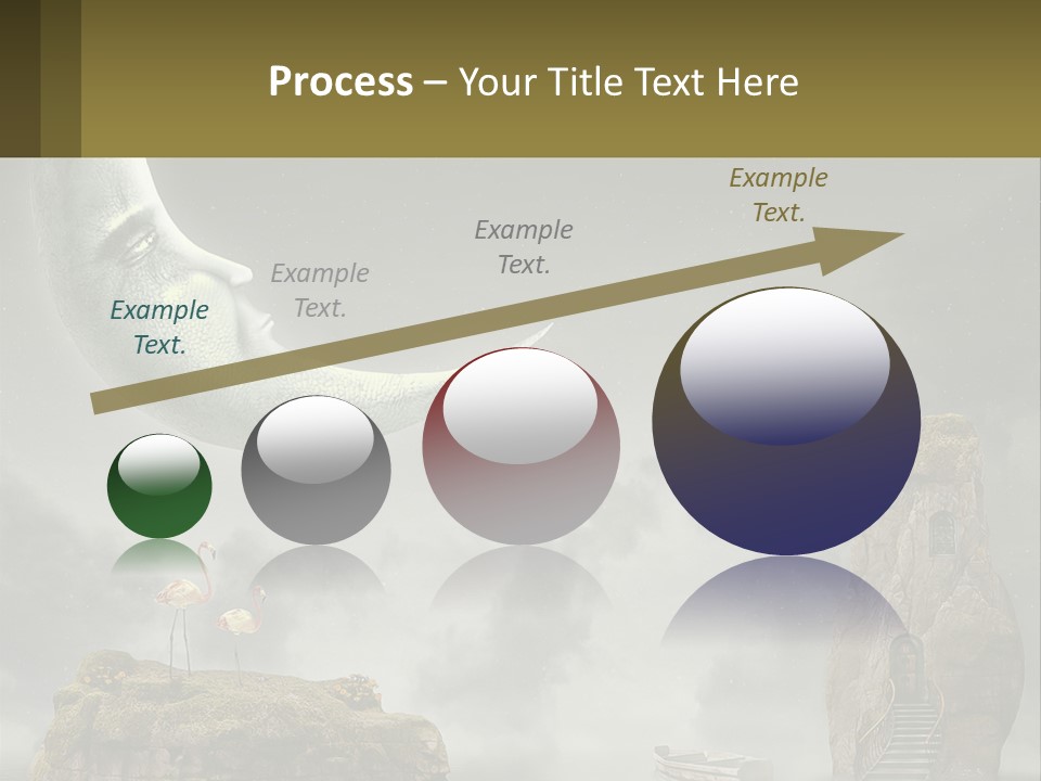 A Man Is Sitting On The Moon In The Sky PowerPoint Template