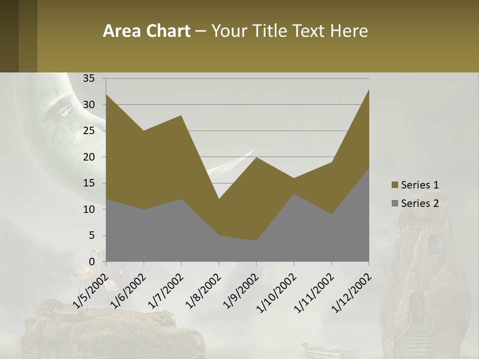A Man Is Sitting On The Moon In The Sky PowerPoint Template