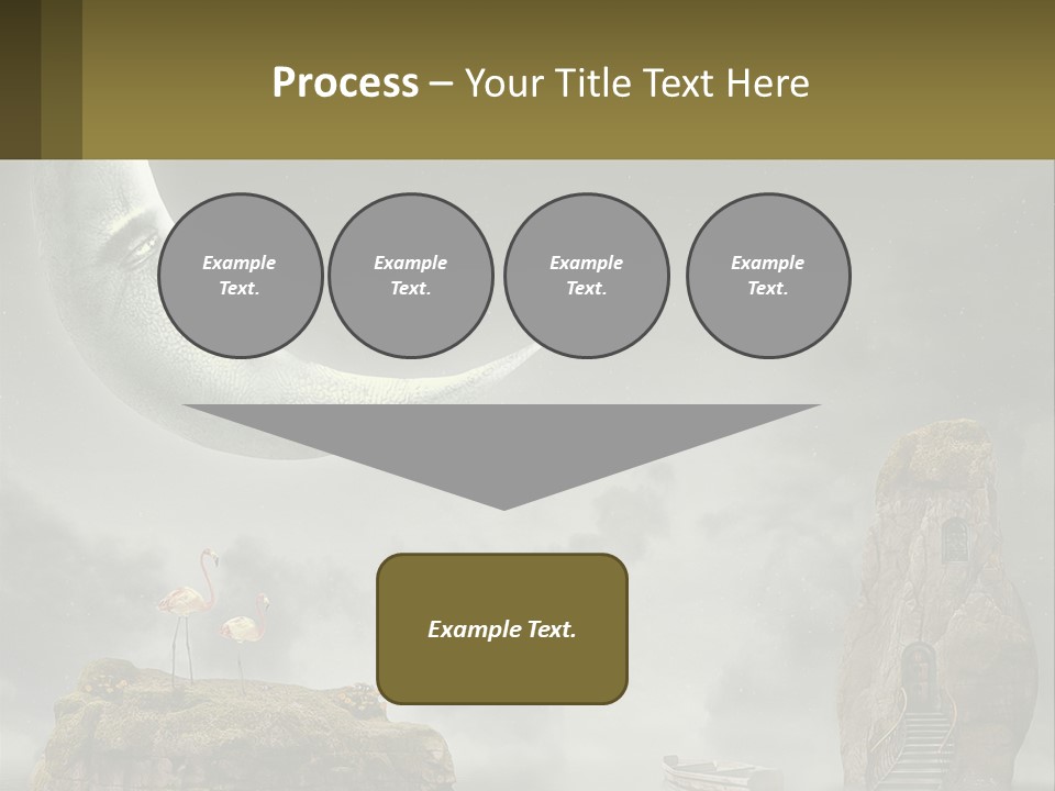 A Man Is Sitting On The Moon In The Sky PowerPoint Template