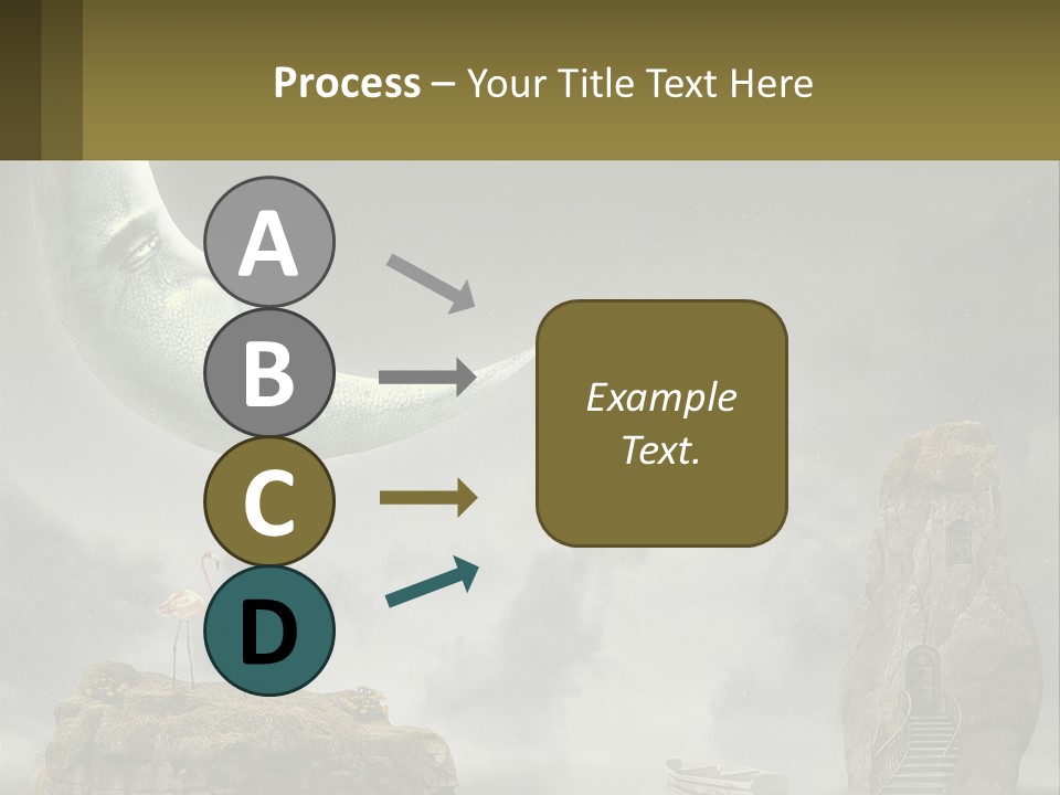 A Man Is Sitting On The Moon In The Sky PowerPoint Template