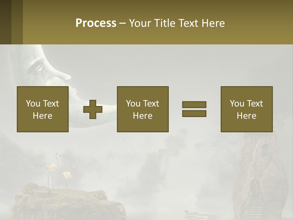 A Man Is Sitting On The Moon In The Sky PowerPoint Template