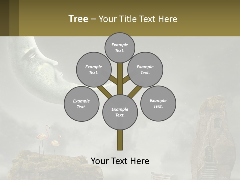 A Man Is Sitting On The Moon In The Sky PowerPoint Template