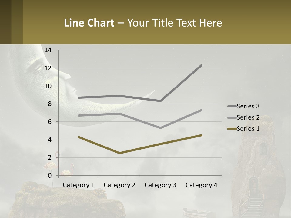 A Man Is Sitting On The Moon In The Sky PowerPoint Template