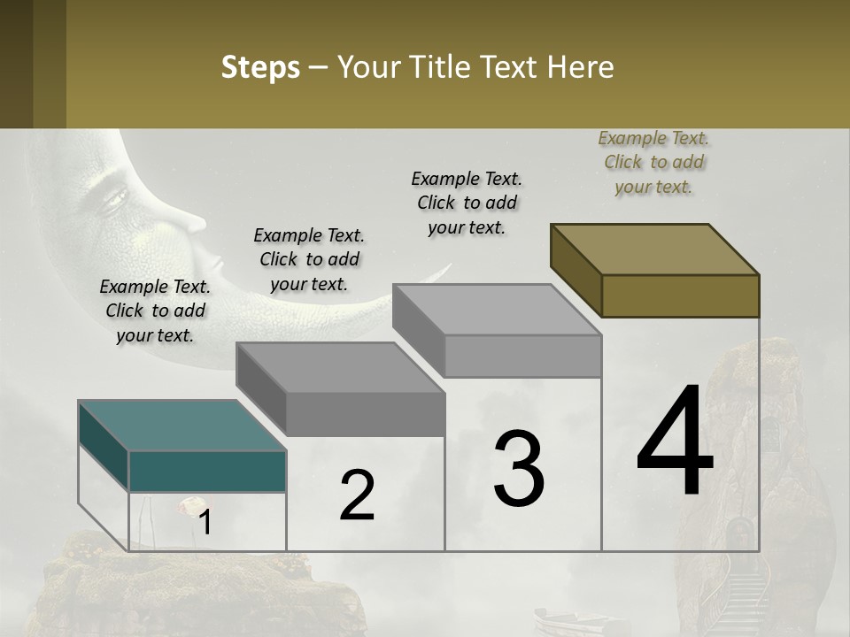 A Man Is Sitting On The Moon In The Sky PowerPoint Template