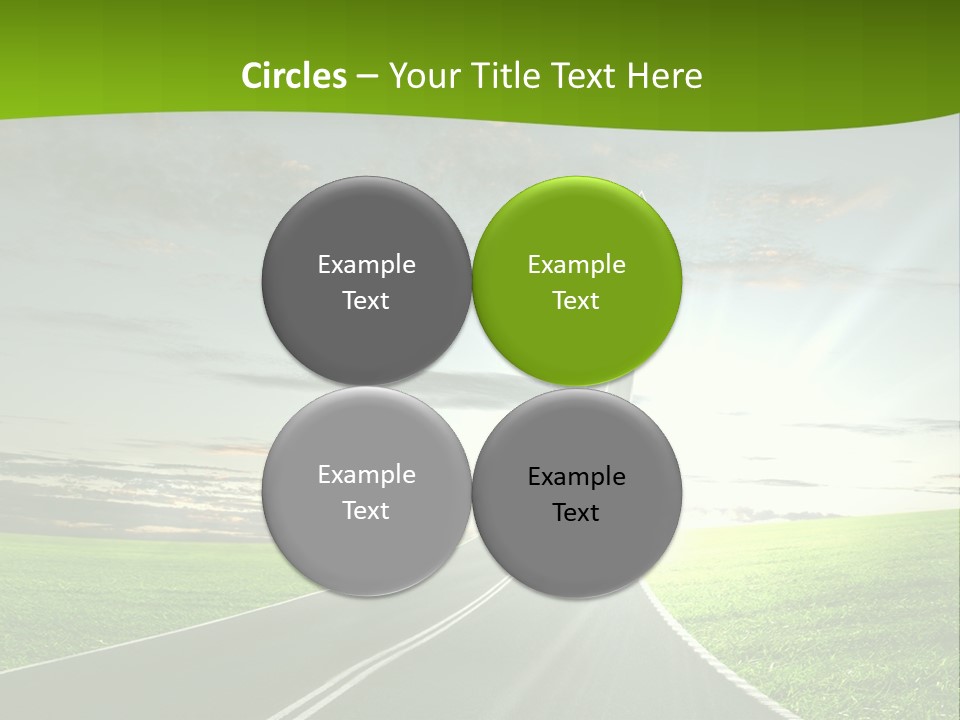 A Road With An Arrow Going Up Into The Sky PowerPoint Template