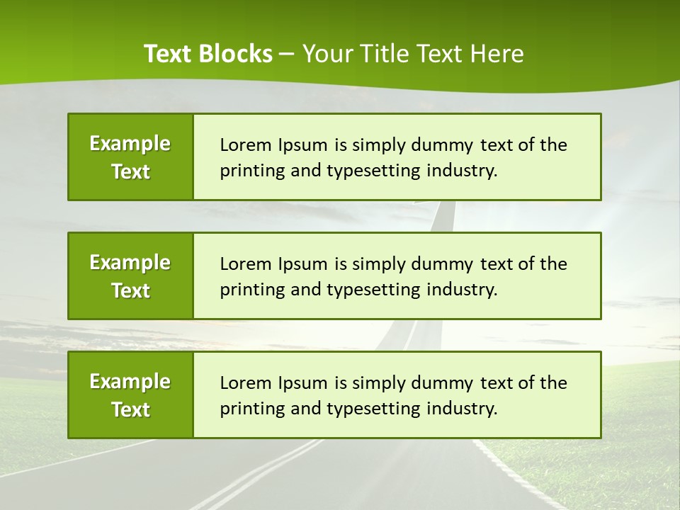A Road With An Arrow Going Up Into The Sky PowerPoint Template