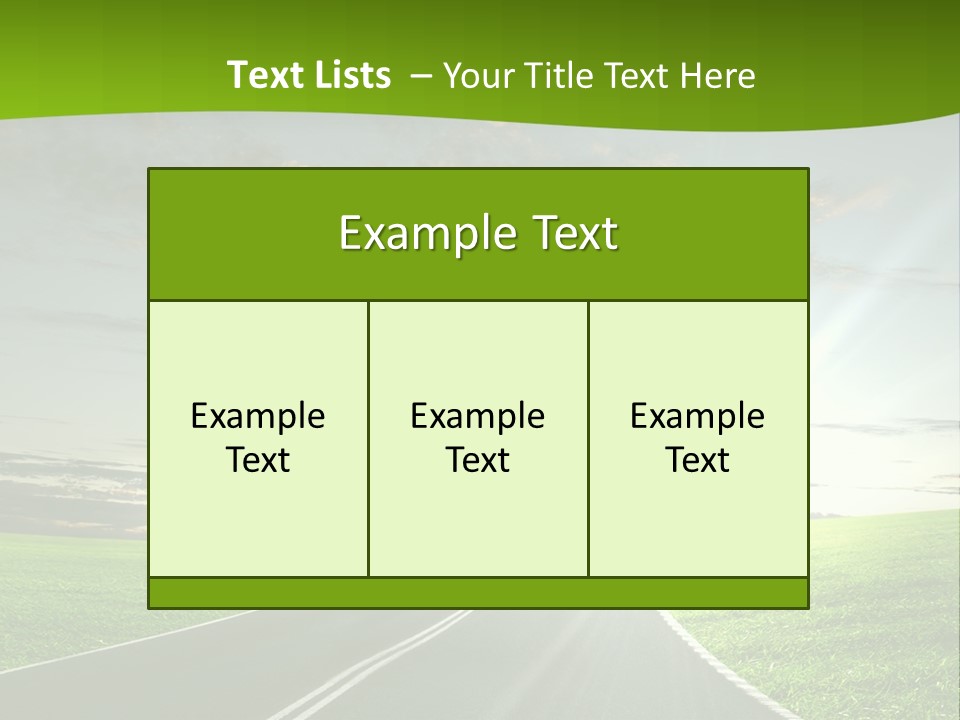 A Road With An Arrow Going Up Into The Sky PowerPoint Template