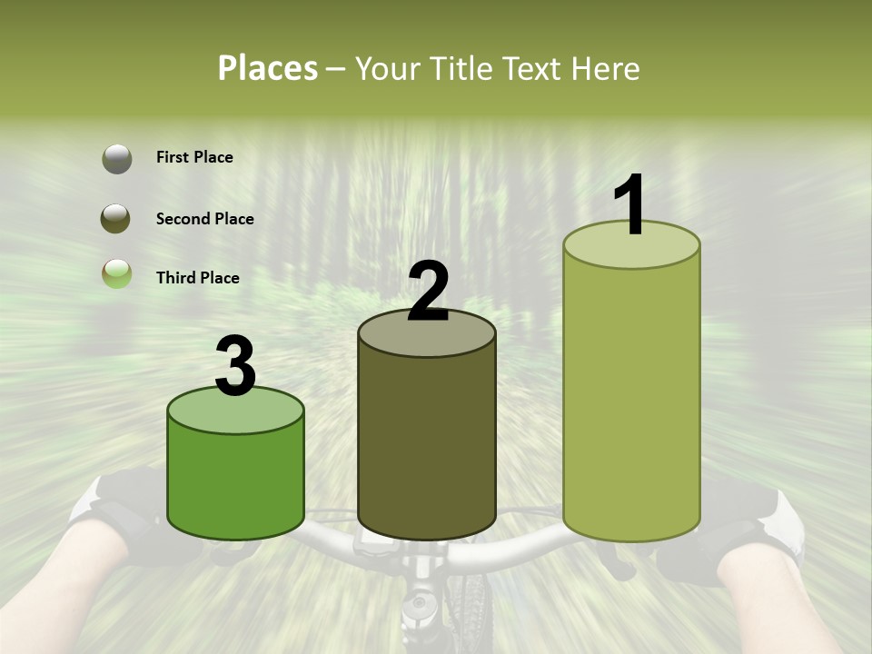 A Person Riding A Bike Through A Forest PowerPoint Template