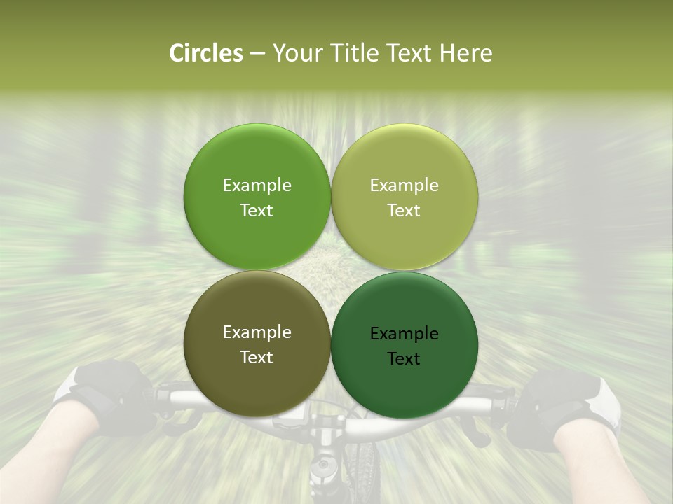 A Person Riding A Bike Through A Forest PowerPoint Template