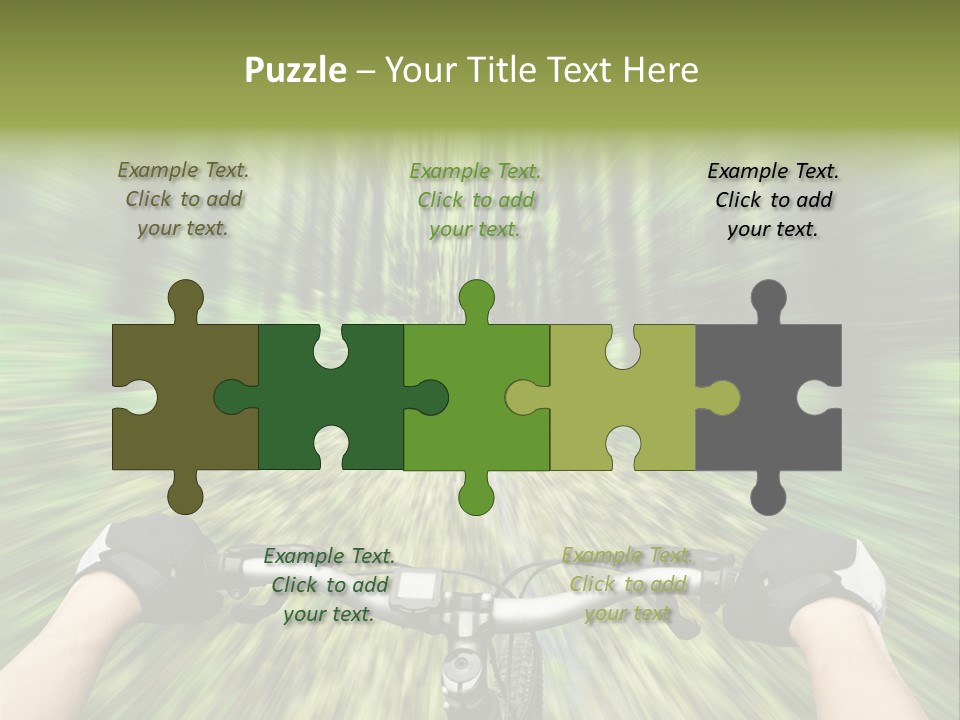 A Person Riding A Bike Through A Forest PowerPoint Template