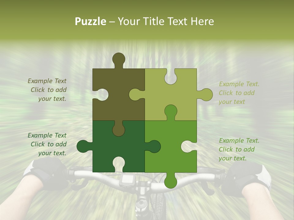 A Person Riding A Bike Through A Forest PowerPoint Template