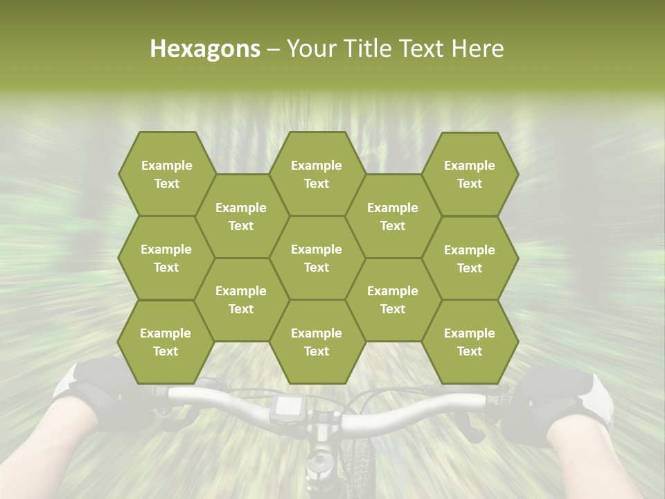 A Person Riding A Bike Through A Forest PowerPoint Template