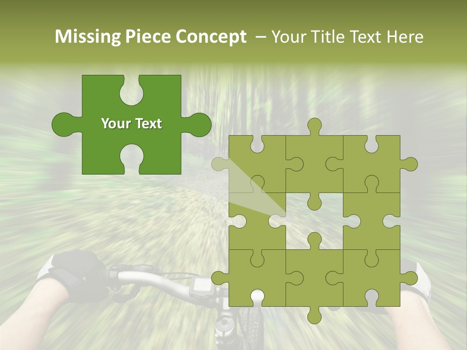 A Person Riding A Bike Through A Forest PowerPoint Template