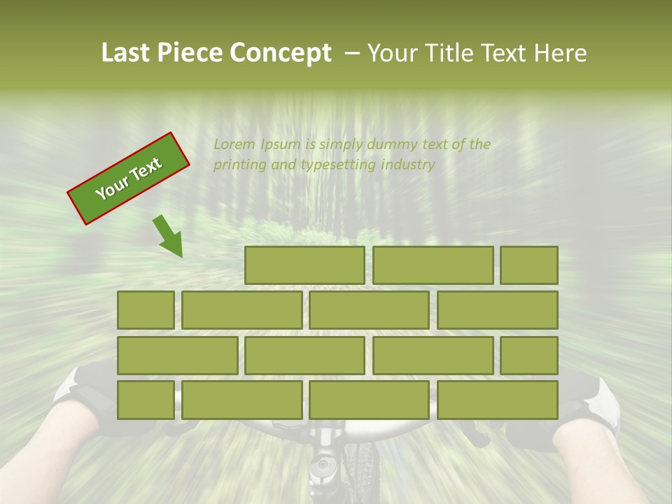 A Person Riding A Bike Through A Forest PowerPoint Template