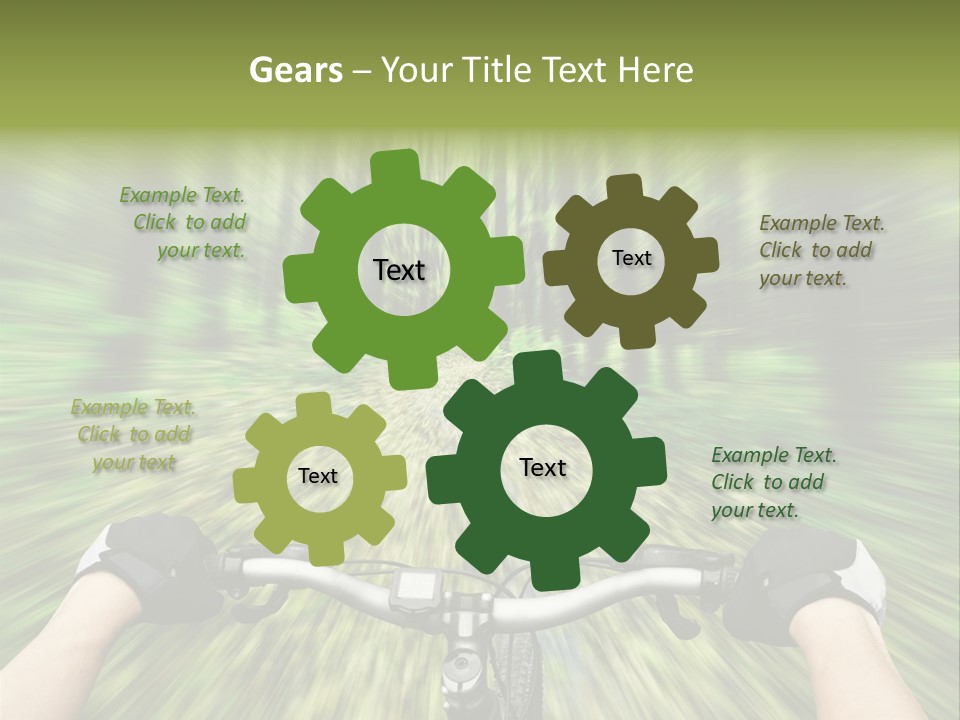 A Person Riding A Bike Through A Forest PowerPoint Template