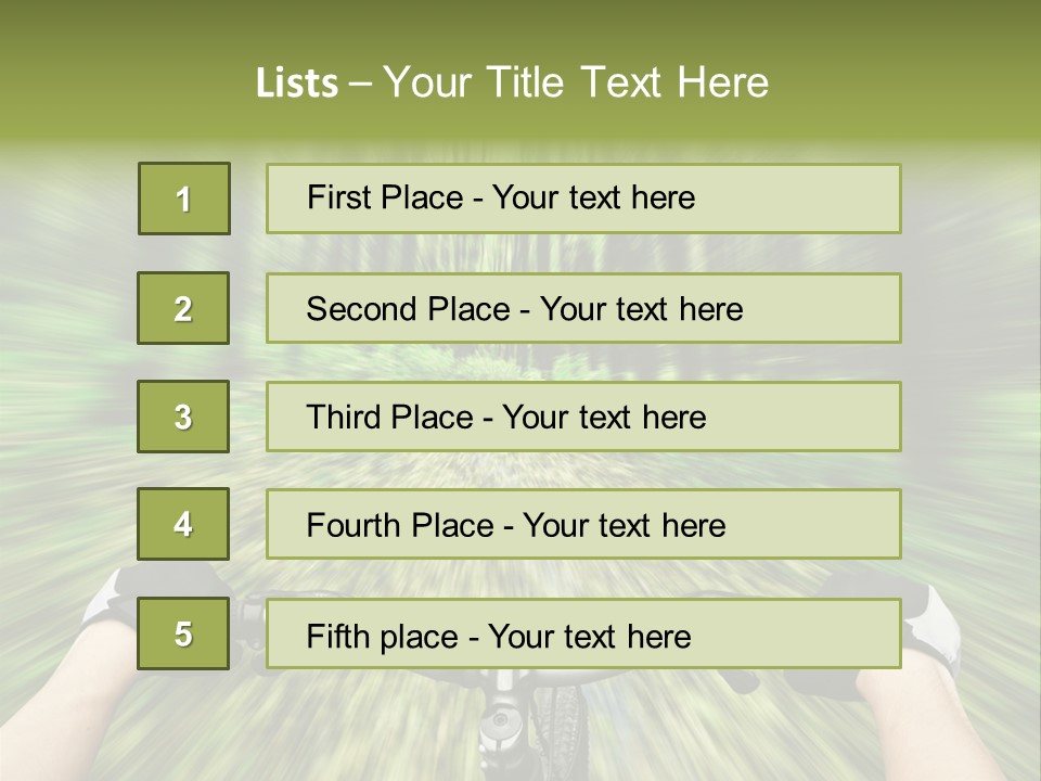 A Person Riding A Bike Through A Forest PowerPoint Template