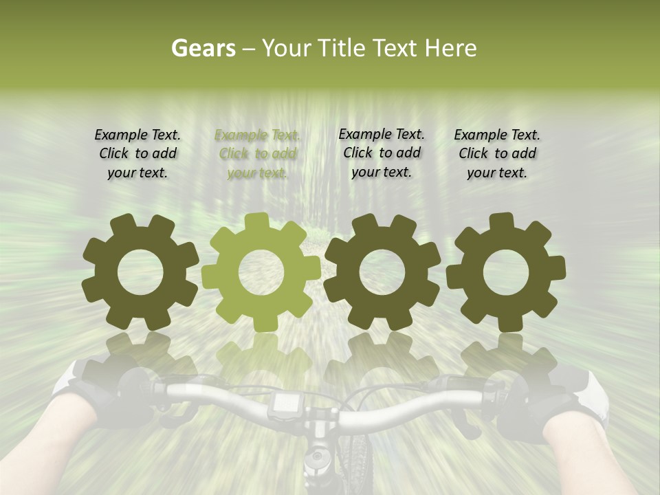 A Person Riding A Bike Through A Forest PowerPoint Template