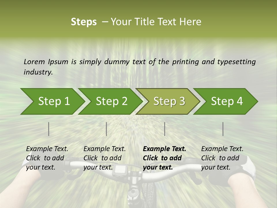 A Person Riding A Bike Through A Forest PowerPoint Template