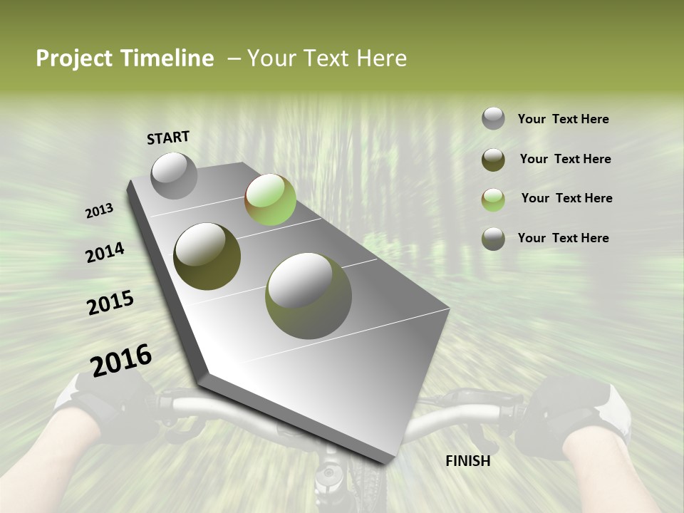 A Person Riding A Bike Through A Forest PowerPoint Template