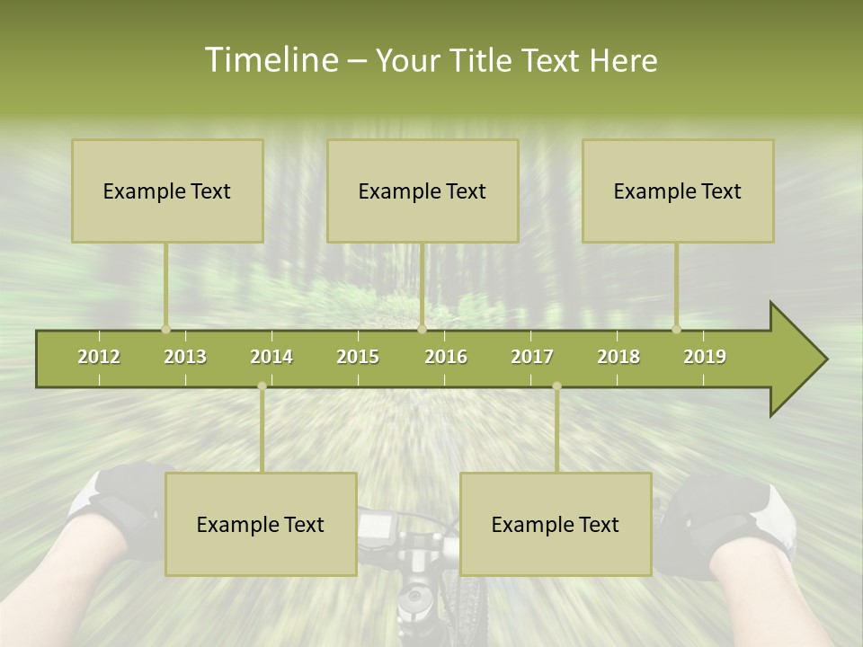 A Person Riding A Bike Through A Forest PowerPoint Template