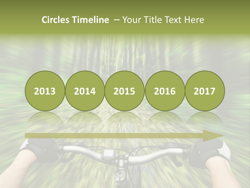 A Person Riding A Bike Through A Forest PowerPoint Template