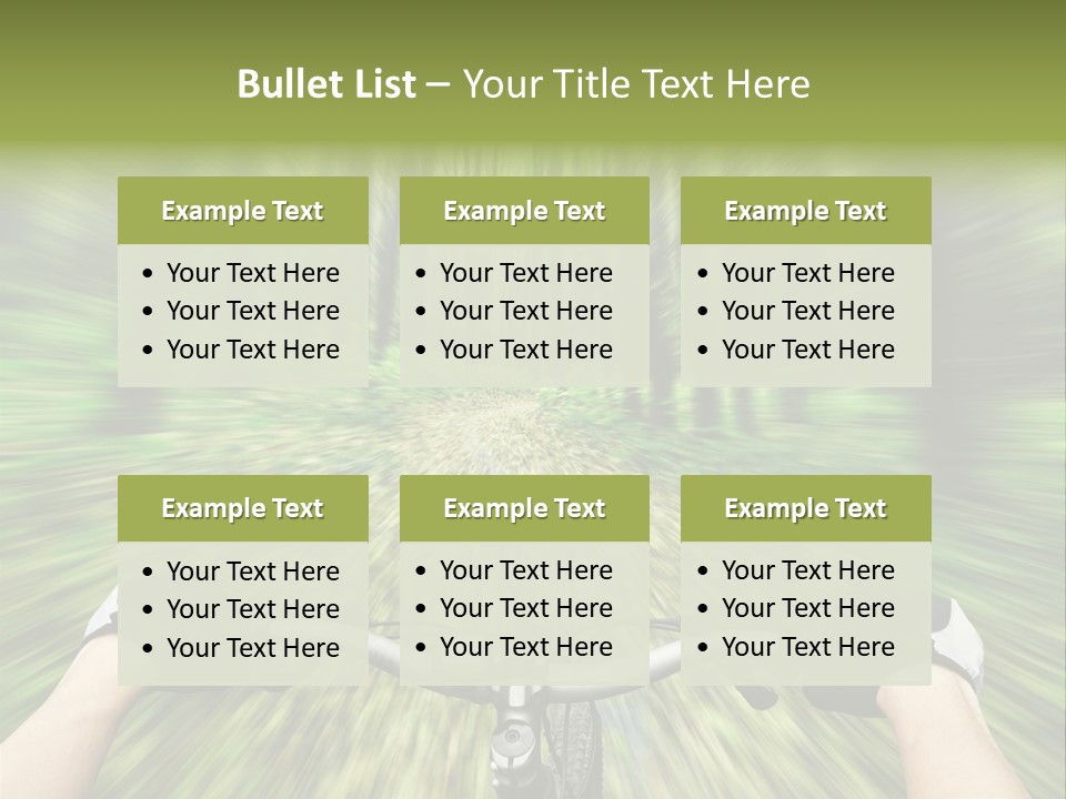 A Person Riding A Bike Through A Forest PowerPoint Template