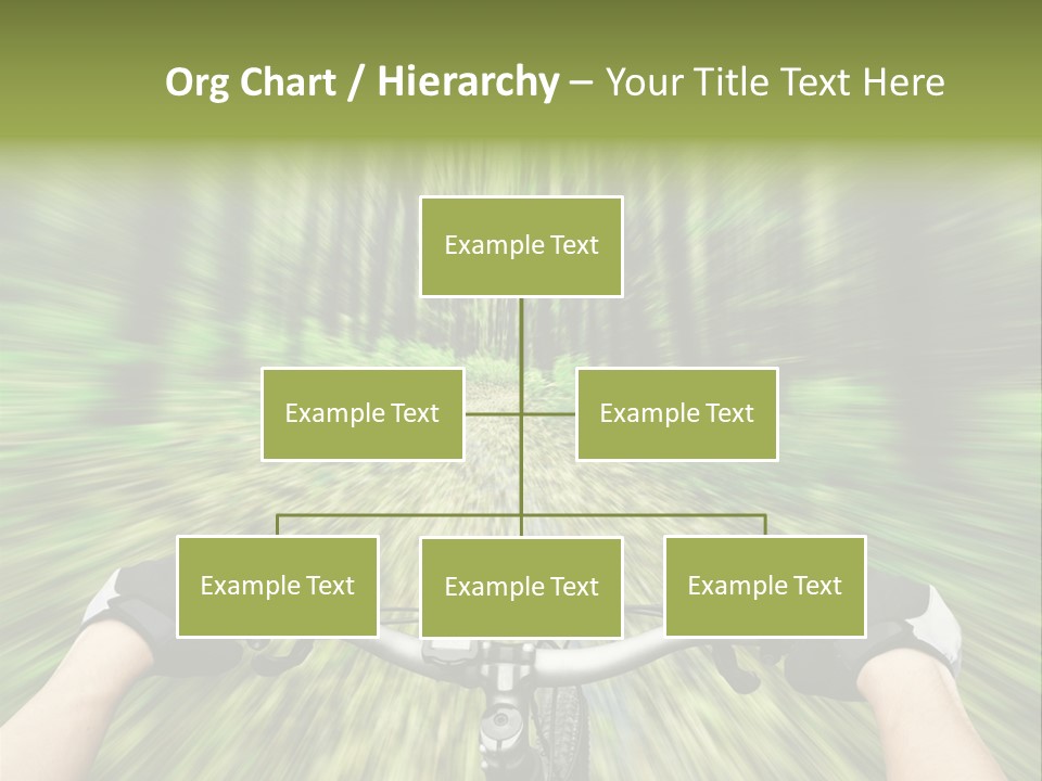 A Person Riding A Bike Through A Forest PowerPoint Template