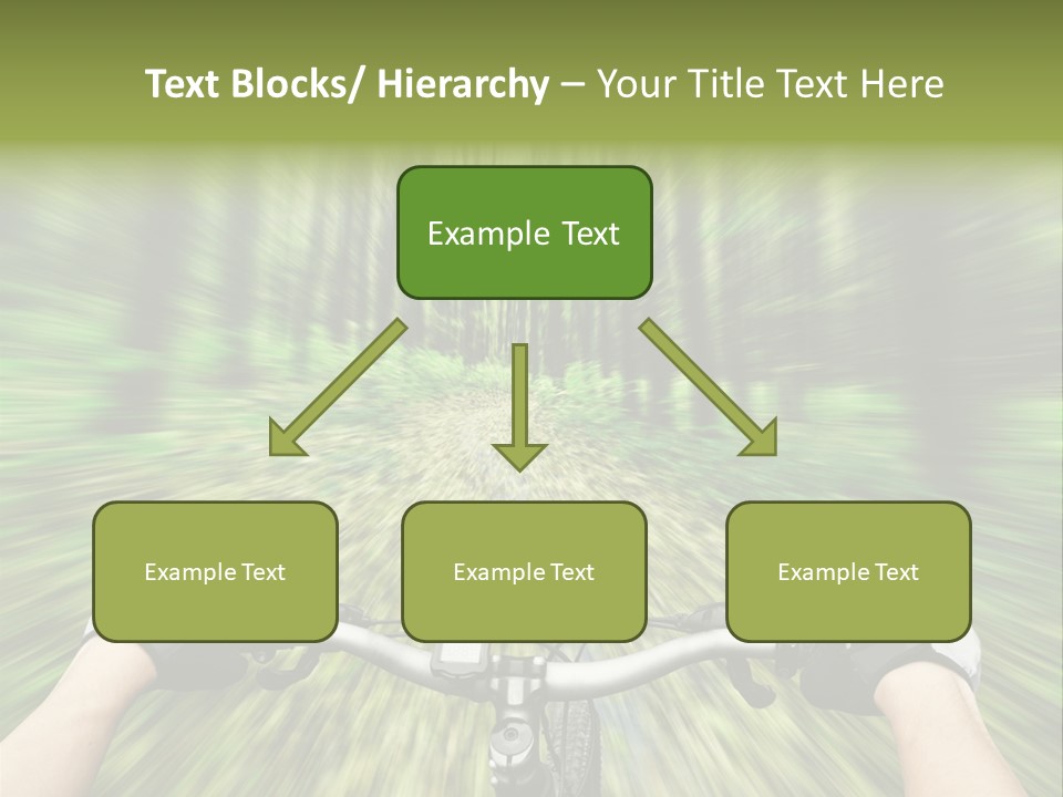 A Person Riding A Bike Through A Forest PowerPoint Template