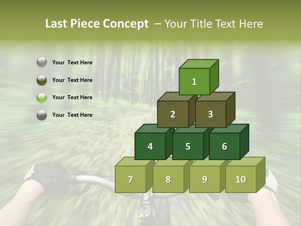 A Person Riding A Bike Through A Forest PowerPoint Template