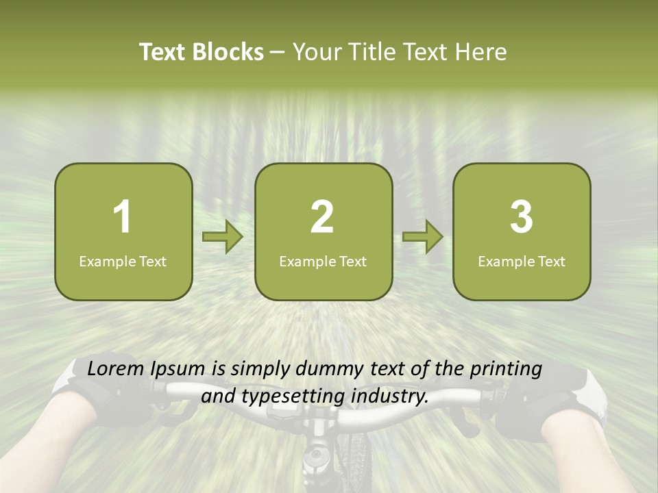 A Person Riding A Bike Through A Forest PowerPoint Template